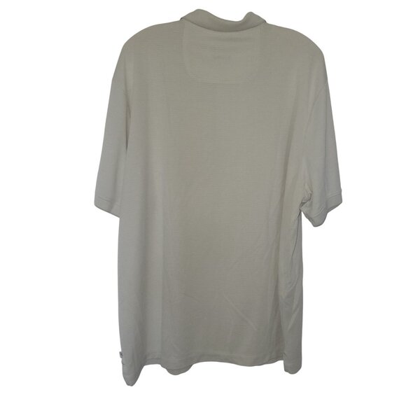 Tommy Bahama Island Zone Mens Polo Shirt XXL White Modal/Poly Blend ribbed - Picture 5 of 5